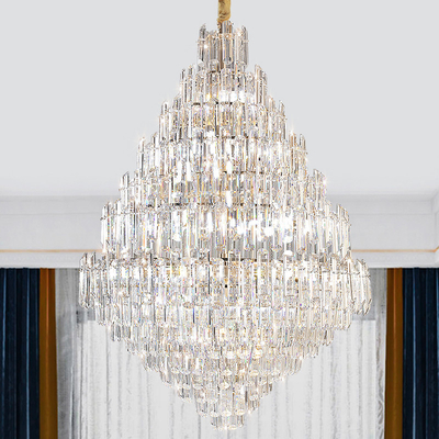 Luxury Led Crystal Chandelier For Living Room Modern Home Decor Lobby Large Chandelier(WH-CY-220)