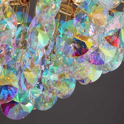 Creative Colorful Crystal Chandelier For Living Dining Room Led Home k9 crystal chandelier(WH-CY-223)