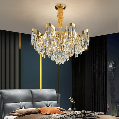 Luxury Crystal Chandelier For Living Room Led Gold basket empire crystal chandelier(WH-CY-226)