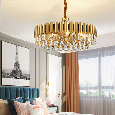 Luxury Gold Crystal Chandelier Kitchen Led Lamp roof decoration ceiling Lamp(WH-CY-230)