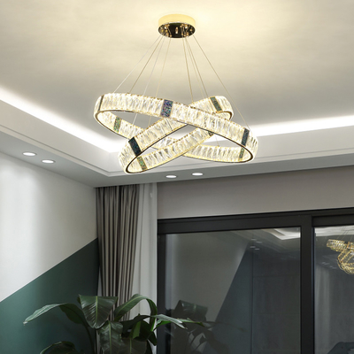 Led Crystal Chandelier For Living Room Creative Design Green Ring Chandelier(WH-CY-236)