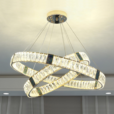 Led Crystal Chandelier For Living Room Creative Design Green Ring Chandelier(WH-CY-236)