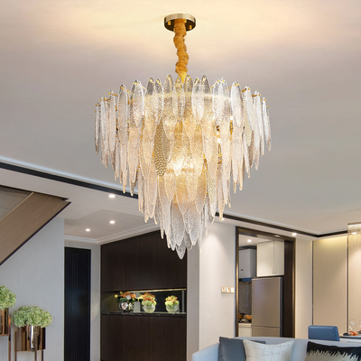 Round Multilayer Crystal Chandelier for Living Room Dining Room kitchen pendant light(WH-CY-237)