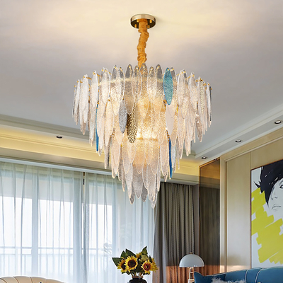 Round Multilayer Crystal Chandelier for Living Room Dining Room kitchen pendant light(WH-CY-237)