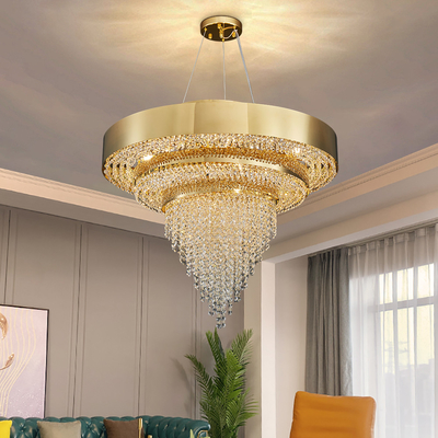 Modern led chandelier living room decoration home decor lights round large dining light(WH-CY-244)