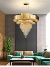 Modern led chandelier living room decoration home decor lights round large dining light(WH-CY-244)