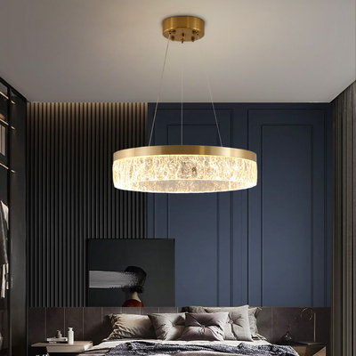 Led Gold Chandelier For Living Room Modern Creative Design Light Fixture Round Kitchen Island Hanging Lamp(WH-MI-313)