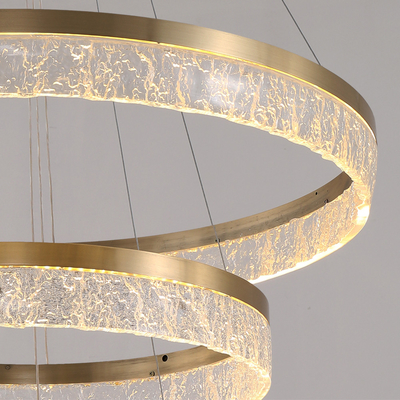 Led Gold Chandelier For Living Room Modern Creative Design Light Fixture Round Kitchen Island Hanging Lamp(WH-MI-313)