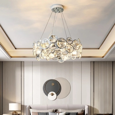 Modern Ring Led Chandelier For Living Room Luxury Glass Hanging Lamp(WH-MI-315)