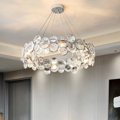 Modern Ring Led Chandelier For Living Room Luxury Glass Hanging Lamp(WH-MI-315)