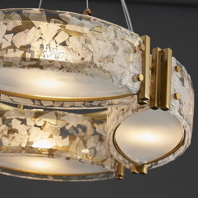 Modern living room home decor kitchen round glass hanging lamp nordic chandelier lighting(WH-MI-316)