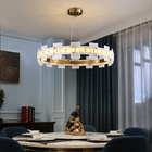 Led Creative Chandelier For Living Room White Ring Marble Chandelier(WH-MI-318)