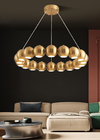 Round sphere led chandelier for living room bedroom table dining room hanging lamp(WH-MI-319)