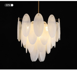 Modern chandeliers for living room glass round art décor leaf chandelier(WH-MI-320)