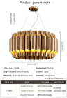 Led Chandelier For Living Dining Room Luxury Gold Stainless Steel Lamp Modern Creative Designer Chandelier(WH-MI-321)