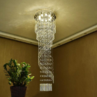 K9 Crystal Chandelier Modern Flush Mount Crystal Light Spiral Ladder Luxury staircase long chandelier(WH-NC-17)
