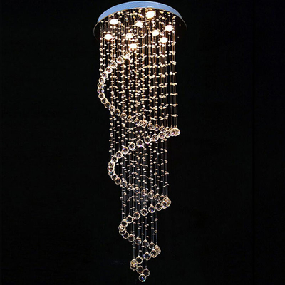 Modern LED K9 Crystal Chandelier villa luxury Crystal large pendant light(WH-NC-18)