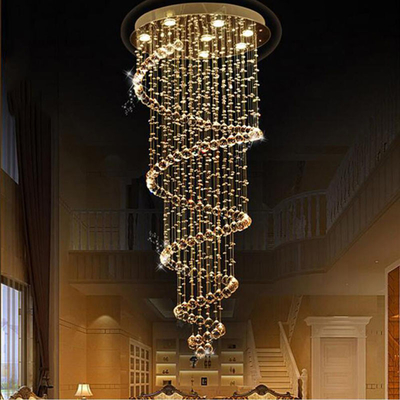 Modern LED K9 Crystal Chandelier villa luxury Crystal large pendant light(WH-NC-18)