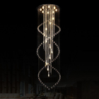 Manggic Large Size Spiral Long Spiral Modern Staircase Foyer Chandelier(WH-NC-22)