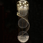 Modern Long LED Spiral Living Crystal Chandeliers Lighting Indoor crystal light chandelier(WH-NC-23)