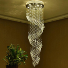 Manggic Modern Crystal Chandelier For Spiral Interior Design kitchen hanging light(WH-NC-26)