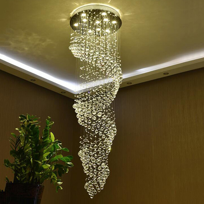 Manggic Modern Crystal Chandelier For Spiral Interior Design kitchen hanging light(WH-NC-26)