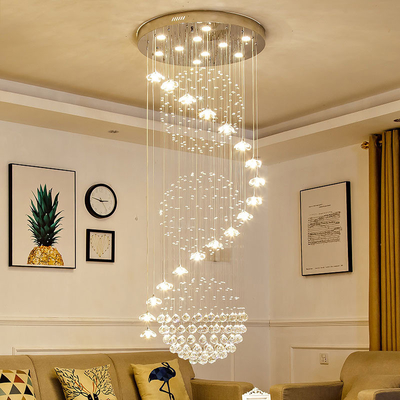 Modern Long Staircase Crystal Chandelier Lighting Indoor Lighting Hanging Luster(WH-NC-27)