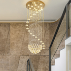 Modern Long Staircase Crystal Chandelier Lighting Indoor Lighting Hanging Luster(WH-NC-27)