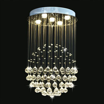 Modern K9 Large LED SphericLiving Room Crystal Chandeliers Round Large Chandelier(WH-NC-28)