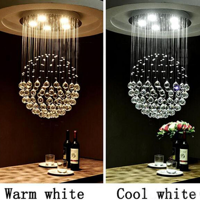 Modern K9 Large LED SphericLiving Room Crystal Chandeliers Round Large Chandelier(WH-NC-28)