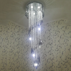 Modern Chandelier For Smoky Gray Crystal Luxury Fixtures Long Interior Stairway Chandelier(WH-NC-33)