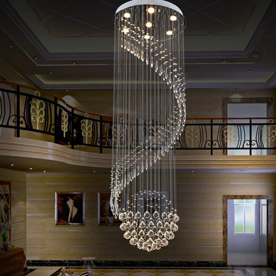 Modern Crystal Chandelier For Spiral Design LED Luxury Crystal Lamp(WH-NC-35)