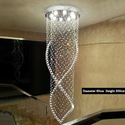 Modern Crystal Chandelier Light Stairs LED Crystal Chandelier for Villa Hall Drop light(WH-NC-36)