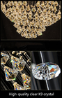 Round design large crystal chandelier modern lighting Diamond Chandelier(WH-NC-37)