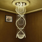 Modern Double Spiral Crystal Chandelier huge pendent light(WH-NC-40)