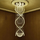 Modern Double Spiral Crystal Chandelier huge pendent light(WH-NC-40)