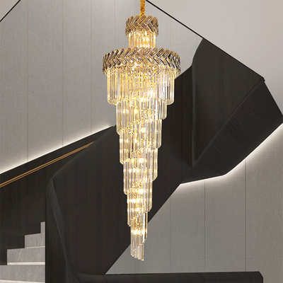 Hall Living Room Chandelier Smoky Gray Crystal Lamps art deco style gold chandelier(WH-NC-42)