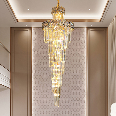 Hall Living Room Chandelier Smoky Gray Crystal Lamps art deco style gold chandelier(WH-NC-42)