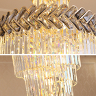 Hall Living Room Chandelier Smoky Gray Crystal Lamps art deco style gold chandelier(WH-NC-42)