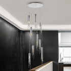 Modern chrome crystal ceiling chandelier for dining room long loft staircase large chandelier(WH-NC-46)