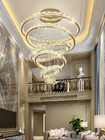Luxury Staircase Crystal Chandelier Large Modern Rings silver chandeliers(WH-NC-49)