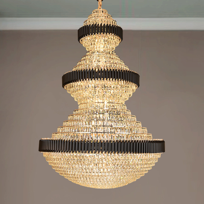 Top Luxury Crystal Staircase Chandelier Lighting Villa Lobby Hotel Project Large Chandelier(WH-NC-56)