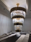 Modern mid century style K9 gold chandelier long chandeliers(WH-NC-58)