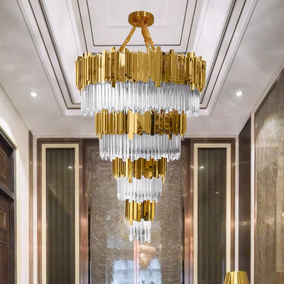 Modern mid century style K9 gold chandelier long chandeliers(WH-NC-58)