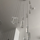 LED Pendant Light Staircase Crystal Chandelier Hanging Lamp Spirl hanging minimalist light(WH-NC-59)