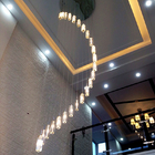 LED Pendant Light Staircase Crystal Chandelier Hanging Lamp Spirl hanging minimalist light(WH-NC-59)