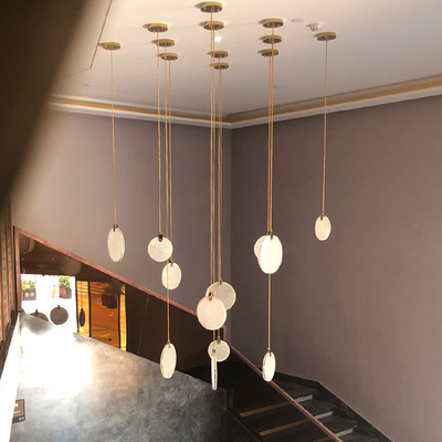 Modern Long Pendant Lights Luxury Staircase Marble Pendant Light(WH-NC-62）