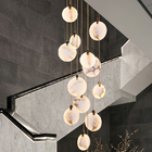 Modern Long Pendant Lights Luxury Staircase Marble Pendant Light(WH-NC-62）