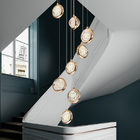 New modern pendant light loft for living room ball crystal villa scandinavian chandelier(WH-NC-63)
