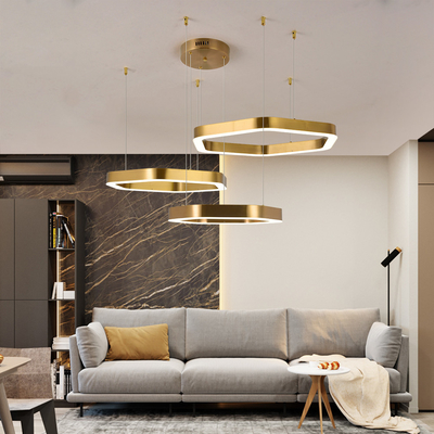 Modern Led Chandelier Gold Living Room Lamp Simple Creative Gold Chandelier(WH-NC-68)